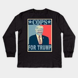 cops for trump Kids Long Sleeve T-Shirt